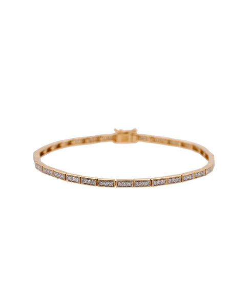 Diamond Serpent Chain Bracelet - 14K